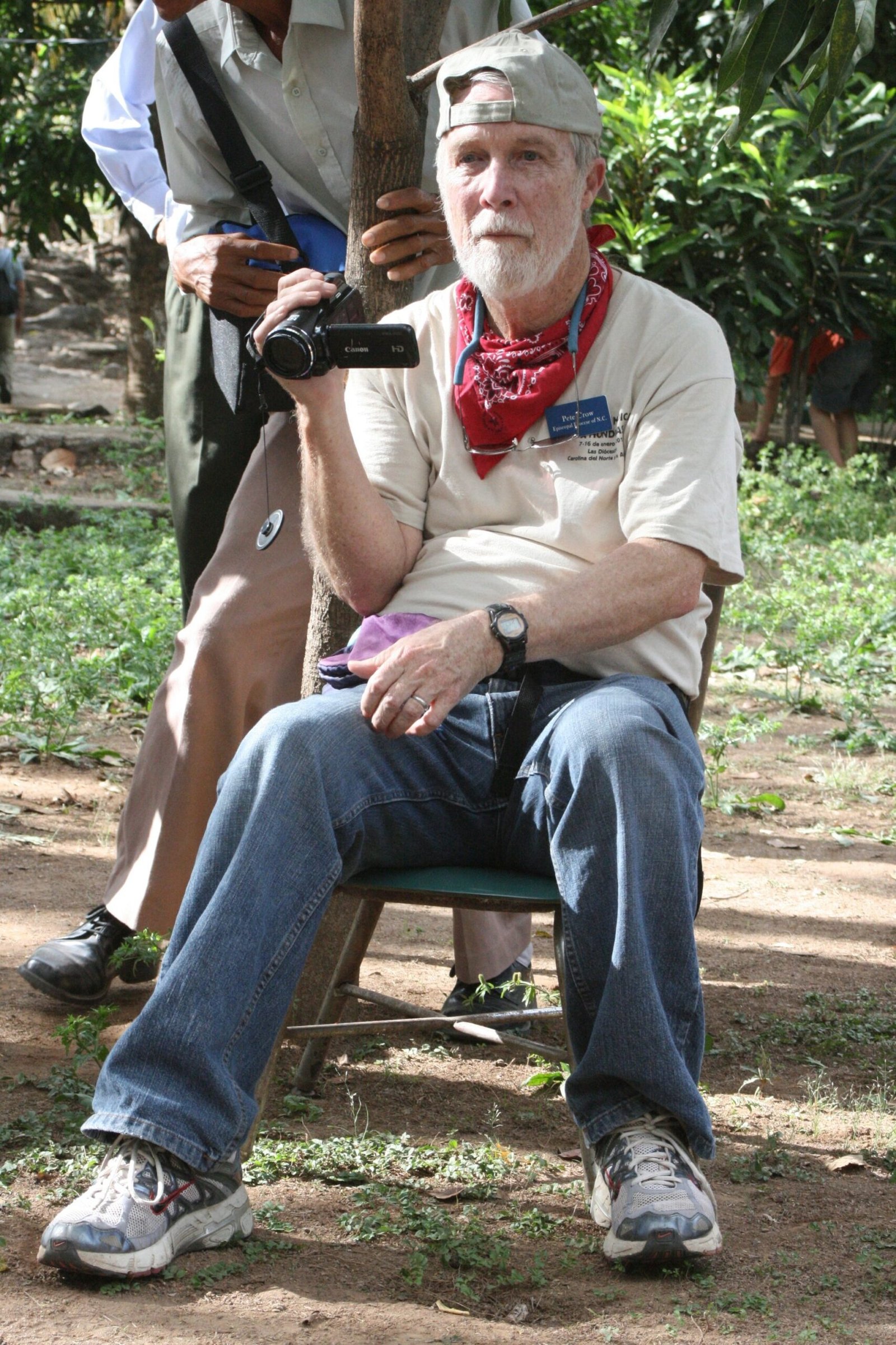 Pete recording events during the Health Mission2012