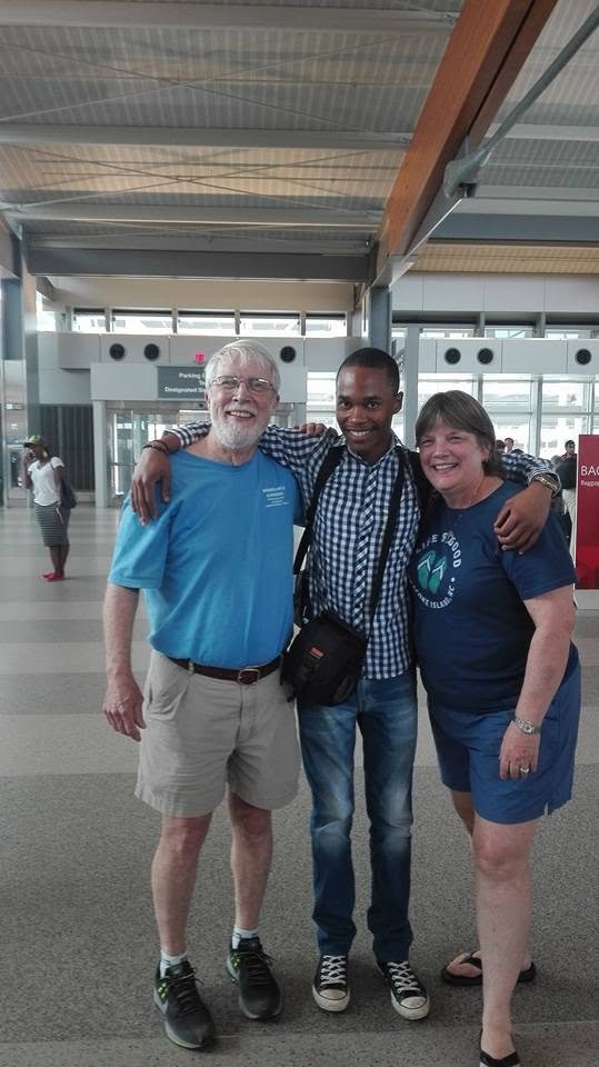 Neo Mosima with Pete and Beth Crow