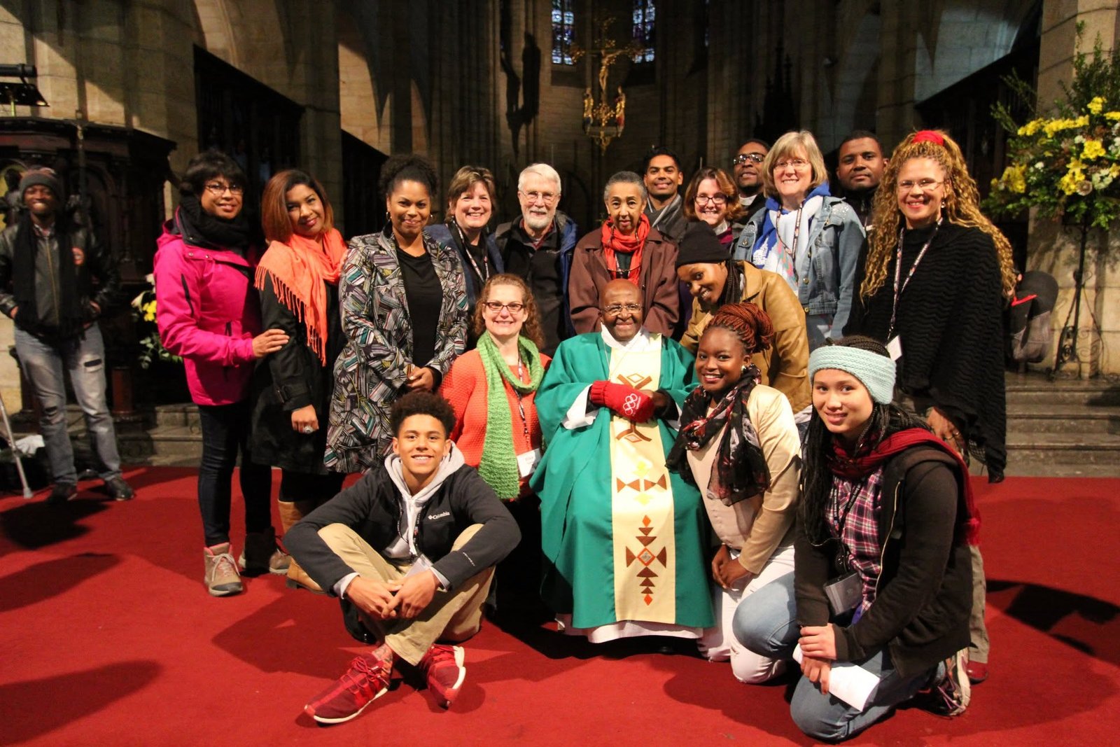 Pete and Lift Every Voice group with Archbishop Desmond Tutu