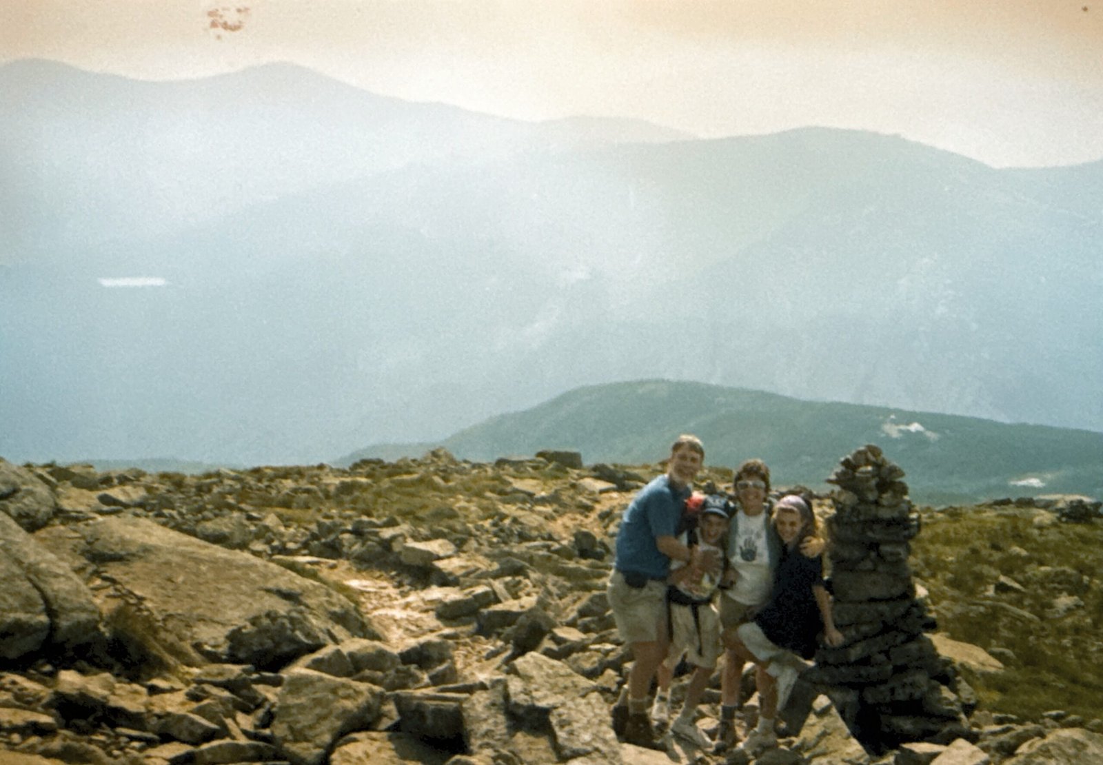 Family hiking adventure in the White Mountains, 1991